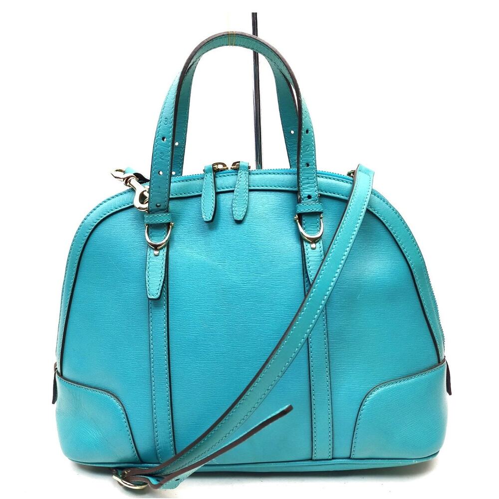 Gucci Leather Dome Satchel Tiffany Blue EUC